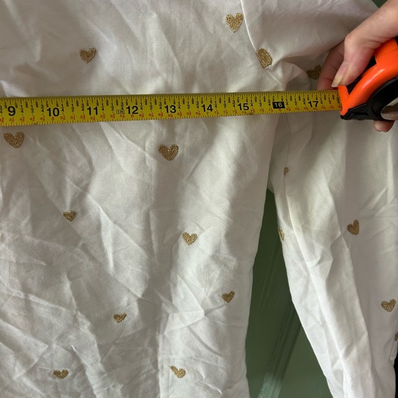 NWT NEW Sezane Chlo Blouse with Gold Heart Embroidery 34 - Picture 14 of 15